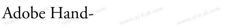 Adobe Hand字体转换